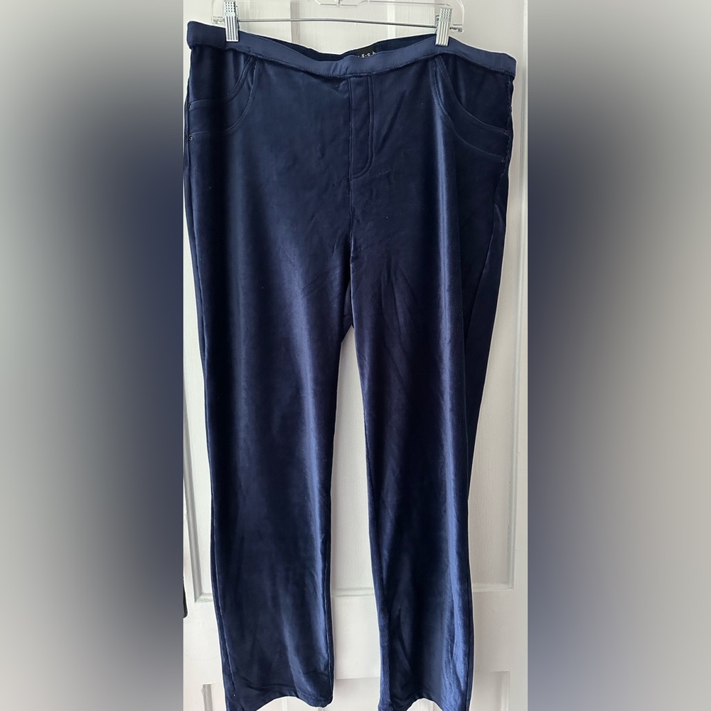 Dash Navy Blue Velvet Pants